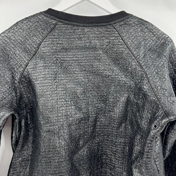 Theory 38 Incline B Downforce Black Long Sleeve Wool Shirt Sweater Size Medium - Picture 6 of 10